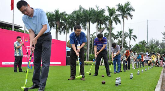 第六届木球世界杯赛在海南三亚开幕